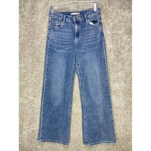 Tractr High Rise Wide Leg Jeans Girls XL Medium Wash Blue Stretch Relaxed Denim